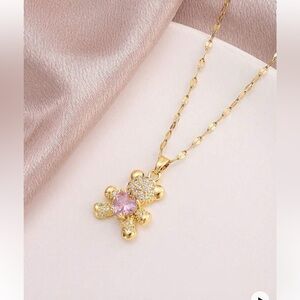 NEW Teddy Bear Pendant Necklace